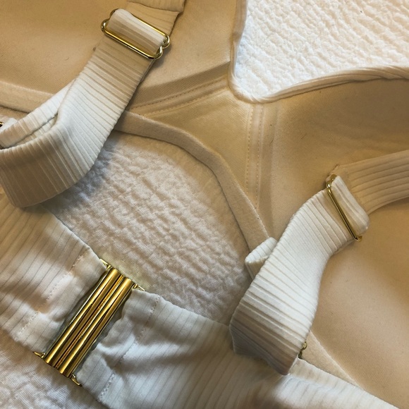 H&M White Padded Bikini Top with Gold Buckle - Picture 9 of 16
